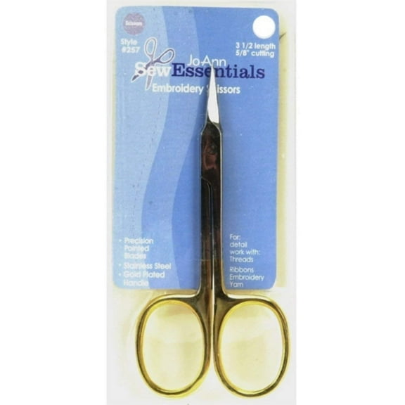 Sew Essentials Ultra Fine 3-1/2 Inch Embroidery Scissors - Gold Handle