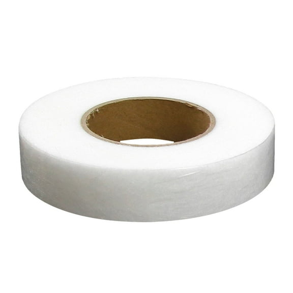 No Sew Hem Tape 0.39" Wide X 70 Yards, Double Sided Fabric Adhesive for Clothes Curtains Tablecloths, Iron-Free Quick Fix Folded Edge Pants Cuff Sewing Alternative, 1 Roll of Shirt Adhesive Strips