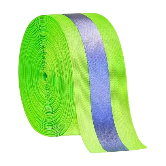 1 Roll 2" x 33ft Green High Visibility Sew On Reflective Tape, Ribbon Patch Straps Bands for Safety Running Gear Clothes, Bags, Raincoats