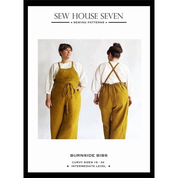 Sew House Seven Sewing Pattern Burnside Bibs - Dungarees for Women - 18 to 34 - Intermediate