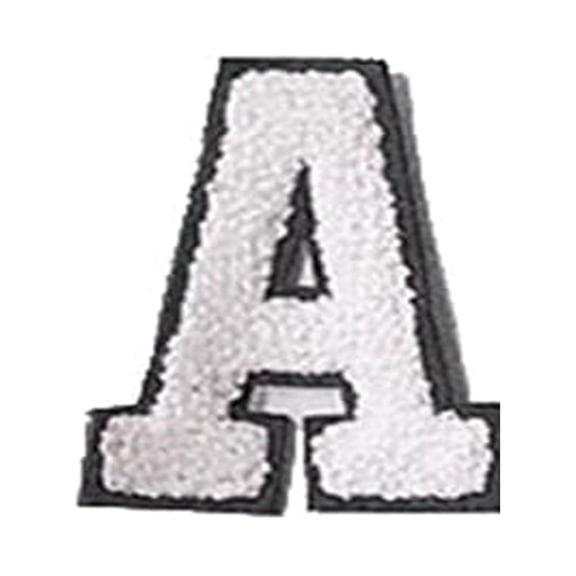 Sew or Iron on Embroidered Patc，English Letters Alphabet Towel Embroidered Patches For Children Clothing Bags Jeans Sew On Accessories DIY Name Patch Applique A