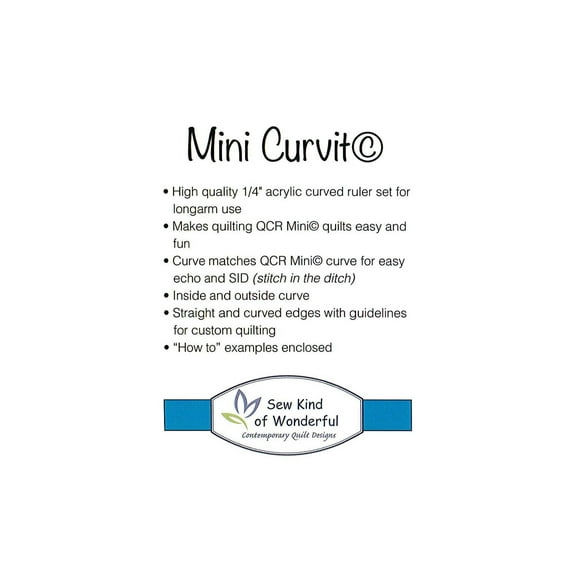 Mini Curvit Ruler for Longarm Quilting