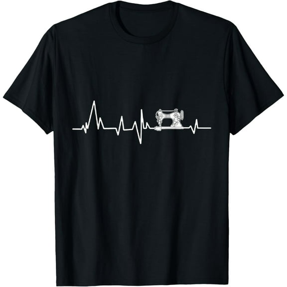 Sew Lovers Gift- My Heartbeat Is Sewing Machine- Sewer T-Shirt
