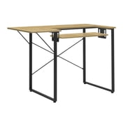 Sew Ready Dart Sewing Machine Table with Folding Top and Adjustable Platform, Black/ Ashwood