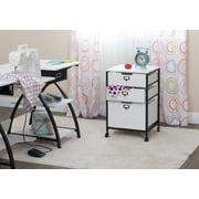 Sew Ready 3-Drawer Mobile Organizer in Charcoal/White