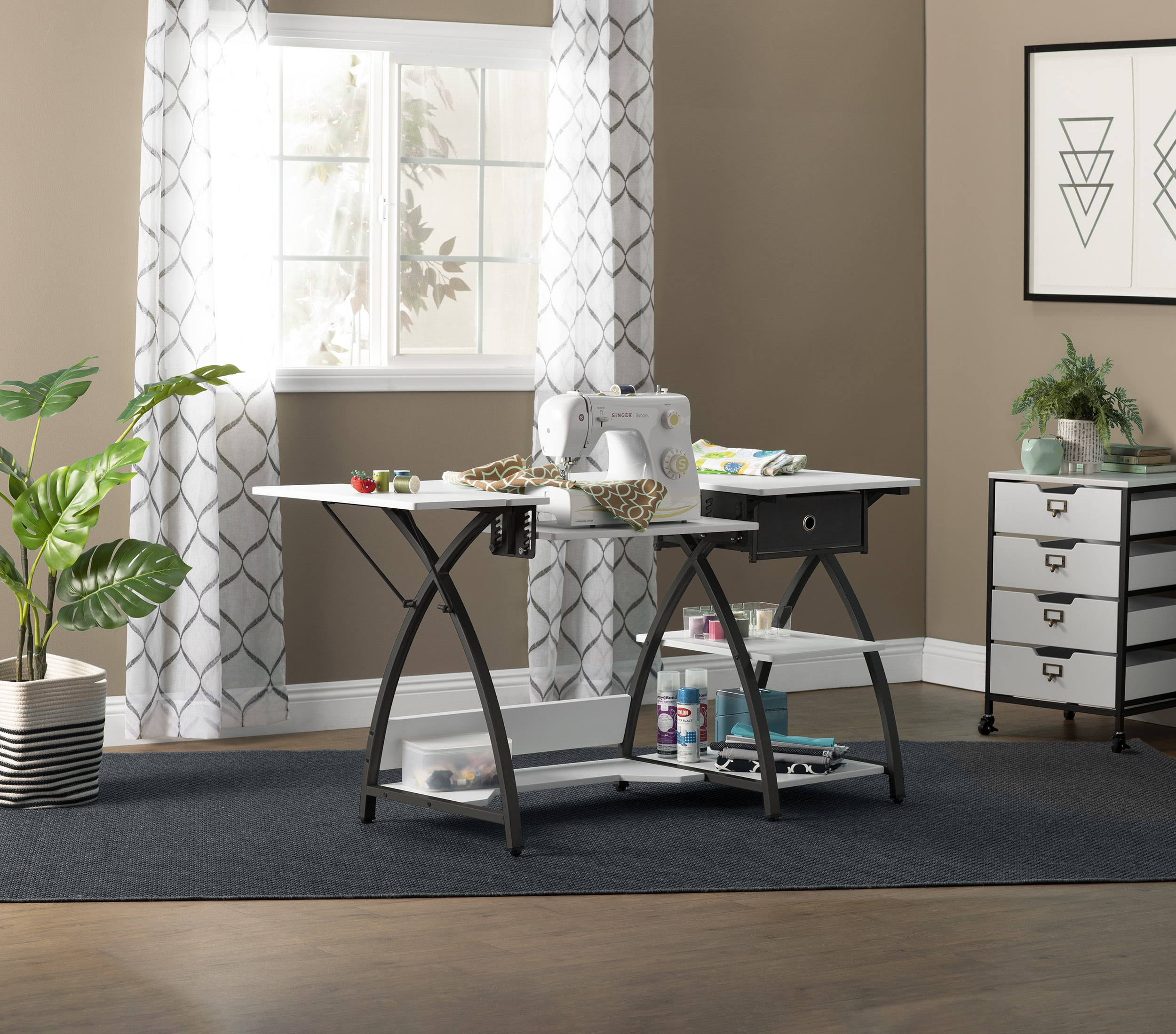 Sew Ready Comet Plus Hobby/Office/Sewing Desk with FoldDown Top