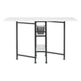thumbnail image 1 of Sew Ready Metal Folding Rolling Cutting Craft Sewing Table with Storage 36 -inch High in Black and White, 1 of 13