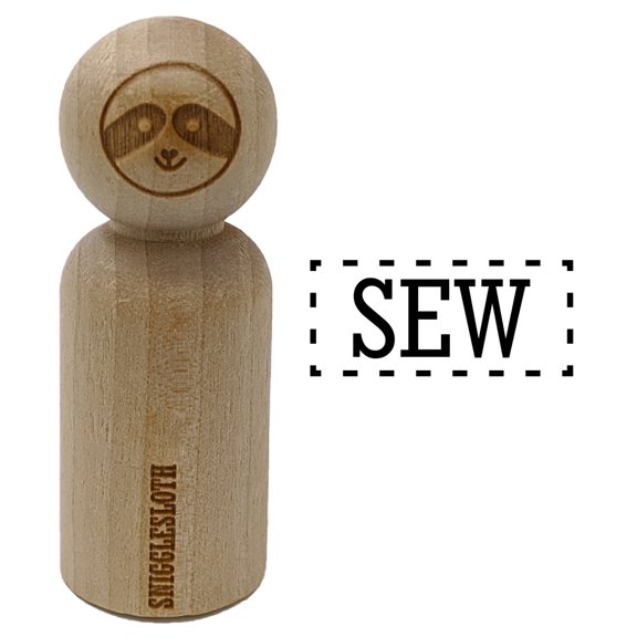 Sew Sewing Fun Text Rubber Stamp for Scrapbooking Crafting Stamping - Small 3/4 Inch