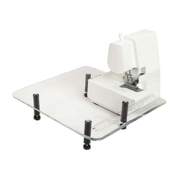 Sew Steady 18" x 18" Small Serger Extension Table with Rounded Front Edge - Clear