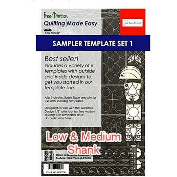 Sew Steady Quilting Template 6 Piece Template Set (Low & Medium Shank)