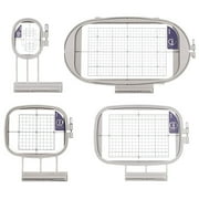 Sew Tech Embroidery Hoops 1x 2.5 & 4x 4 Crafting Set with SA437 & SA438, 4 Pieces