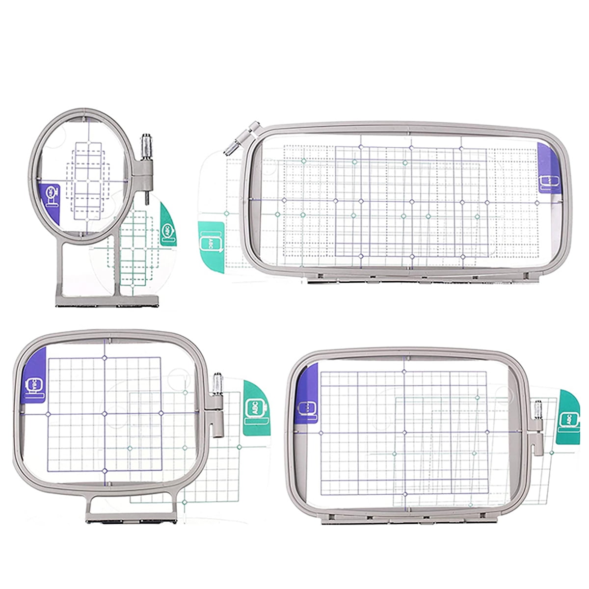 Sew Tech Gray Embroidery Brother Hoops Set for Brother PE800 SE1900