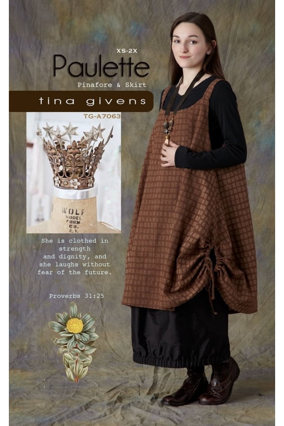 Sewing Pattern Paulette Pinafore & Skirt Women XS-2XL