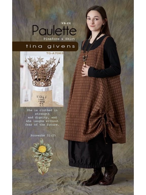 Sewing Pattern Paulette Pinafore & Skirt Women XS-2XL