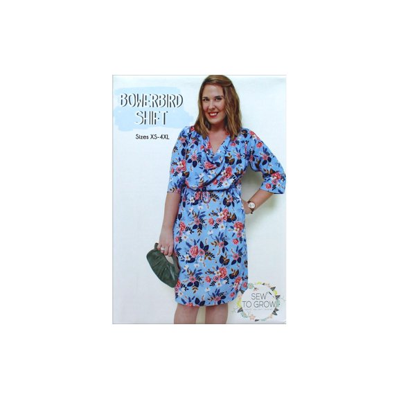 Sew To Grow Bowerbird Shift Sz XS-4XL Ptrn