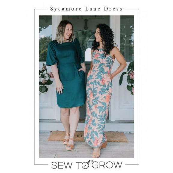 Sew To Grow Sewing Pattern Sycamore Lane Dress Women XS-4XL Dresses