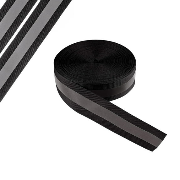 Sew-on Warning Safety Trim,QZS Black High Visibility Reflective Tape,1pack of Durable Reflective Ribbon Tape for Clothing,Raincoats