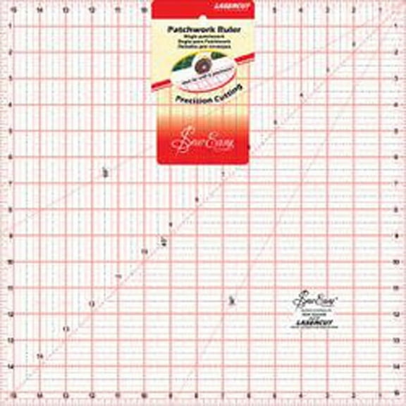 SewEasy Square Quilt Ruler, 15.5"
