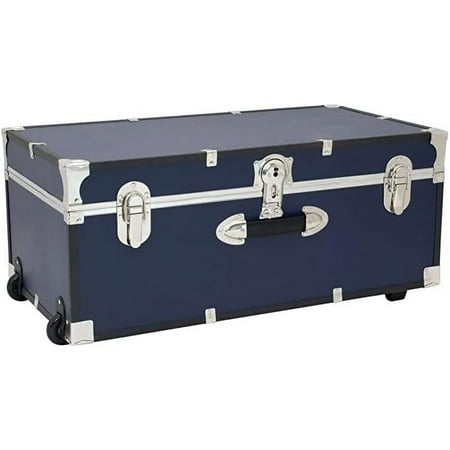 Seward Explorer Trunk with Wheels & Lock, Blue, 30-Inch