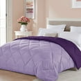 thumbnail image 1 of Seward Park Reversible Comforter Lightweight Microfiber Fill Cooling Summer Full/Queen Size Plum/Purple, 1 of 6
