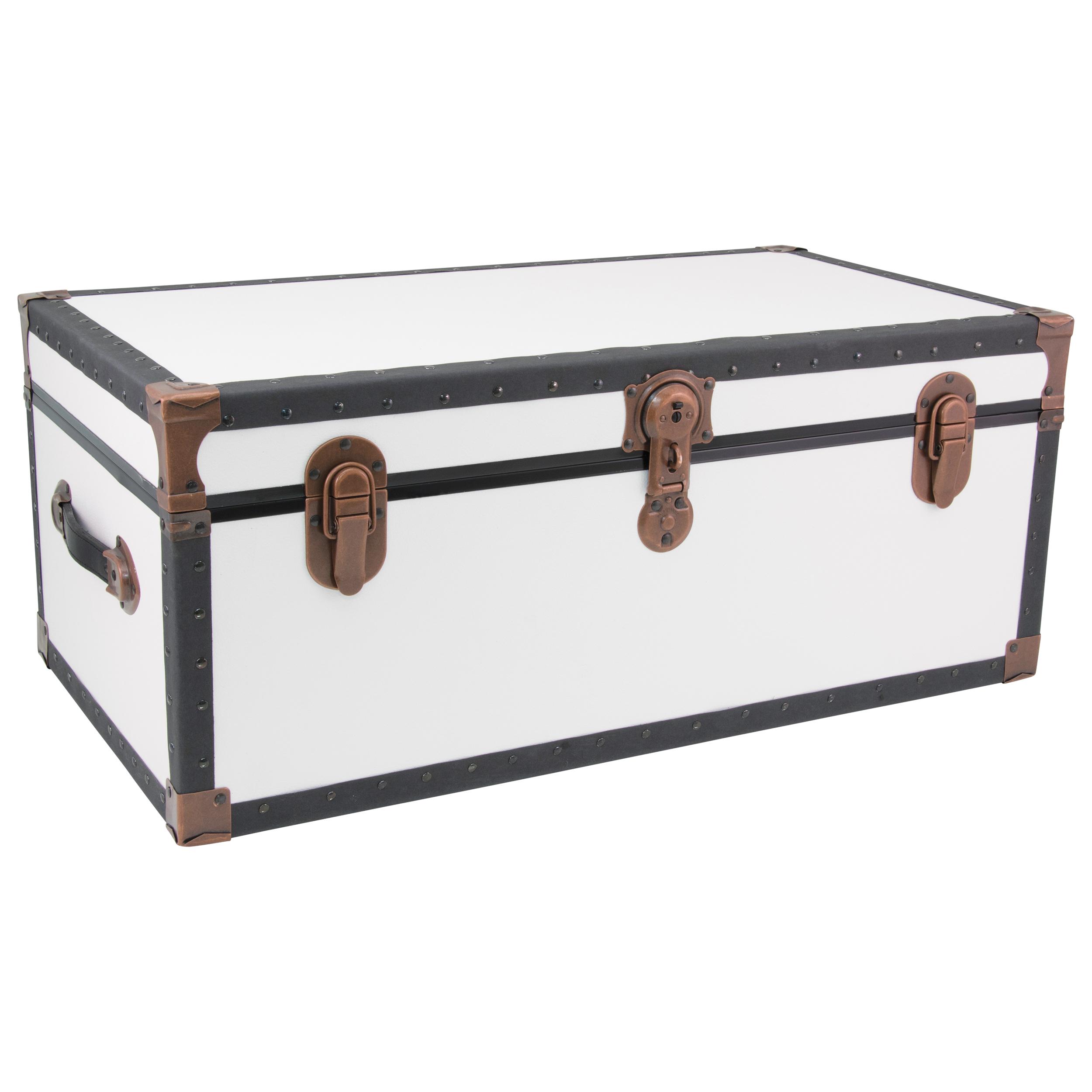 Seward Trunks 25 Gallon Wood, Plastic and Metal Trunk, White - image 1 of 8