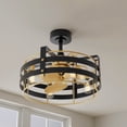 thumbnail image 1 of Sewell Collection 24-in. Three-Blade Matte Black Modern Ceiling Fan, 1 of 10