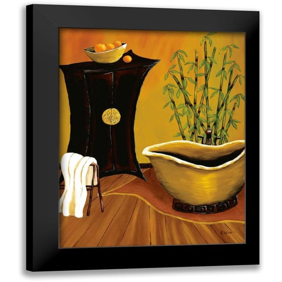Sewell, Krista 12x14 Black Modern Framed Museum Art Print Titled - Asian Bath