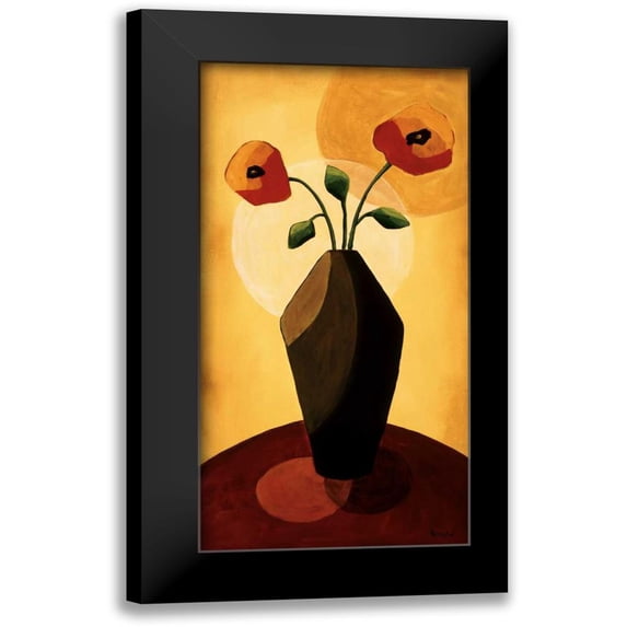 Sewell, Krista 14x24 Black Modern Framed Museum Art Print Titled - Floral Expressions II