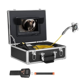 Sewer Camera 165ft with 512Hz Locator, 9" Drain Inspection Camera - Self-Leveling, 36X Zoom, 12 LED Lights, 32GB SD Card, Waterproof Pipe Camera for Plumbing & Duct Inspection