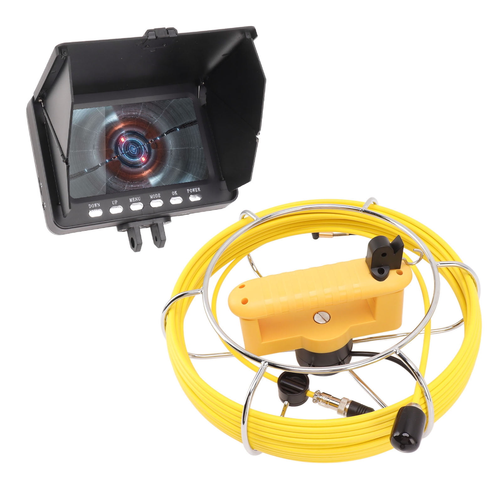 Sewer Camera, 5" LCD Screen Pipeline Inspection Camera With LED Light