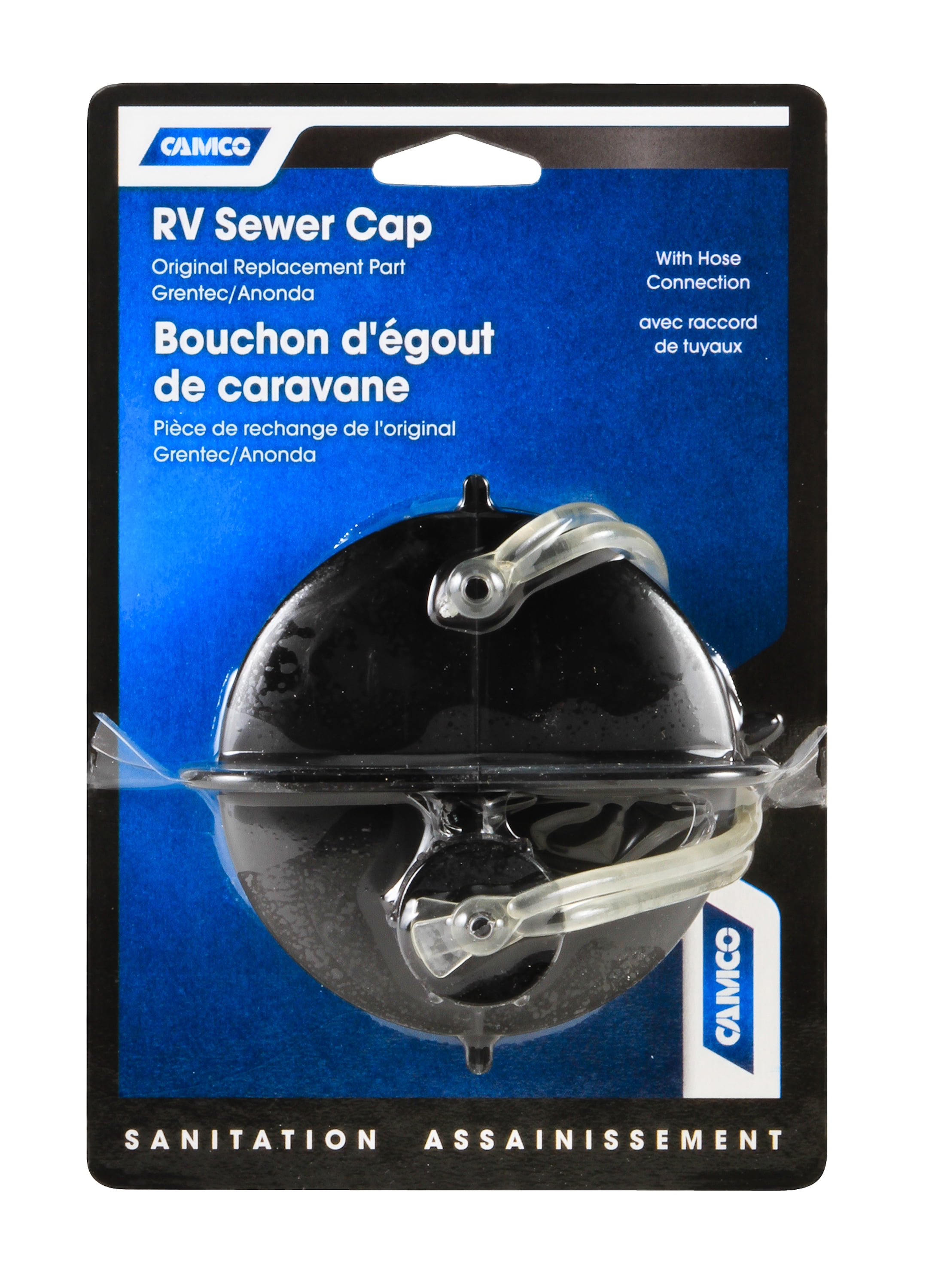 Walmart daily deals:  Camco RV Sewer Cap with Hose Connection - Durable Plastic, Easy to Install, Prevents Leaks (Eng/Fr)