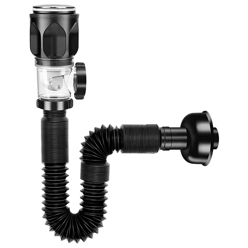 Sewer Drain Pipe Kitchen Sink Assembly Bathroom Replacement Flexible Hose Pipes Tail