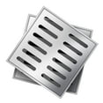 thumbnail image 1 of Sewer Grate Drain Cover with Frame, Stainless Steel Floor Drain Filter, Movable Removable Drainage Channel Cover for Outdoor Garden, Bathroom, 1 of 6