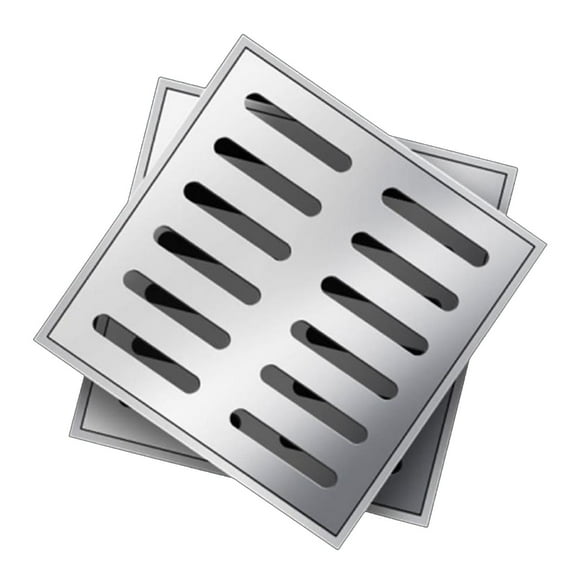 Sewer Grate Drain Cover with Frame, Stainless Steel Floor Drain Filter, Movable Removable Drainage Channel Cover for Outdoor Garden, Bathroom