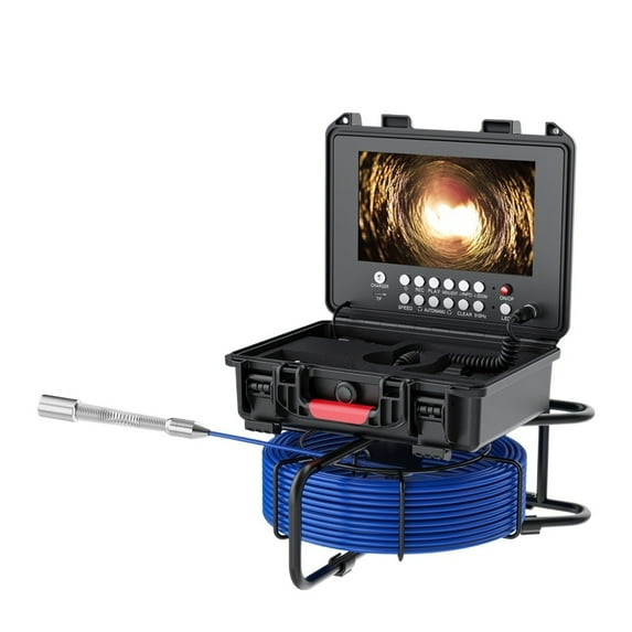 Sewer Inspection Camera 9" Meter Counter DVR Drain Video Endoscope Camera Pipe Borescope With And Self-Leveling 512HZ Locator ,Stunning Clarity
