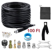 Sewer Jetter Kit 100Ft 5800Psi High-Pressure Drain Cleaning Hose for Most Pressure Washers