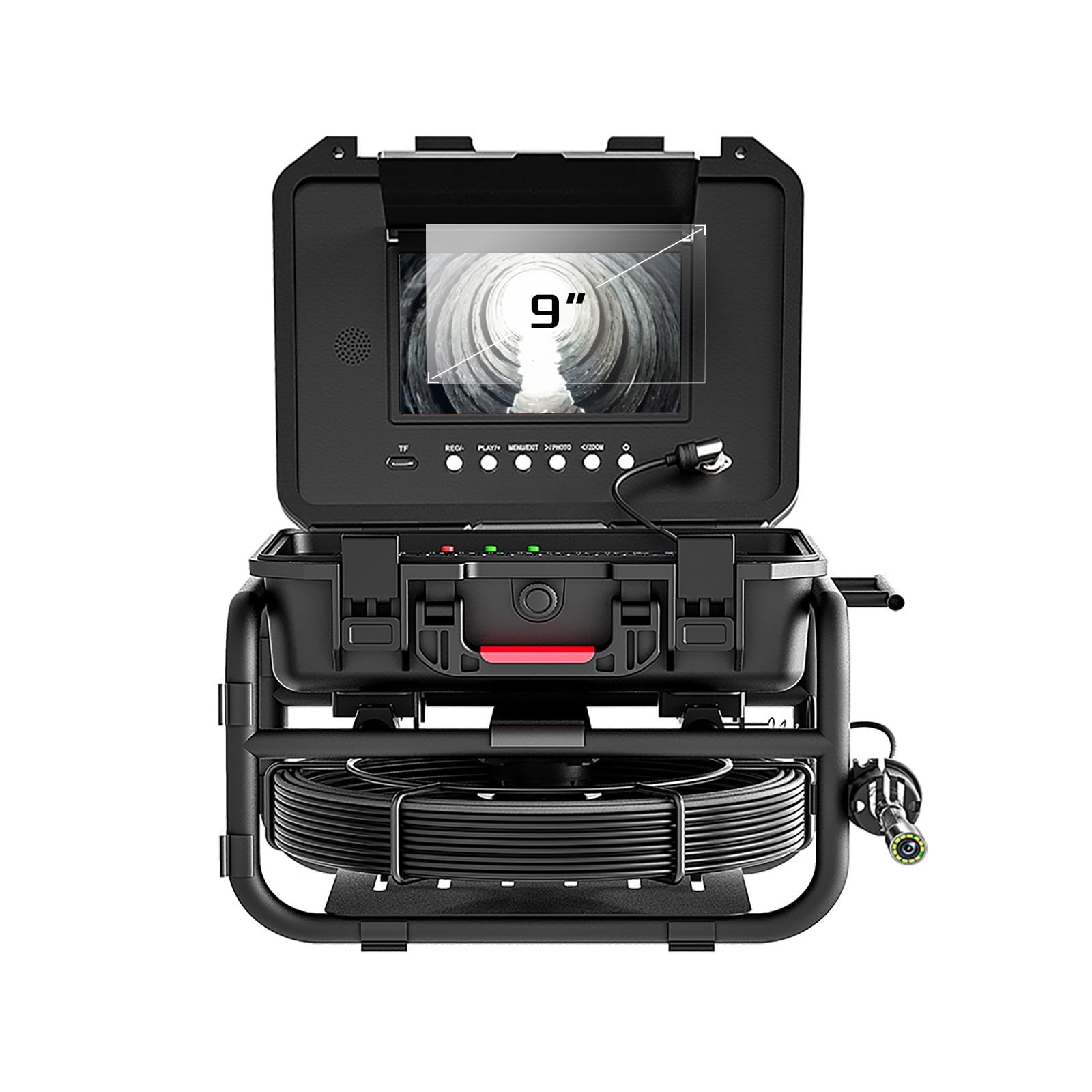 Sewer Pipe Inspection Camera With 512HZ 9"IPS 1080P Screen+Self ...