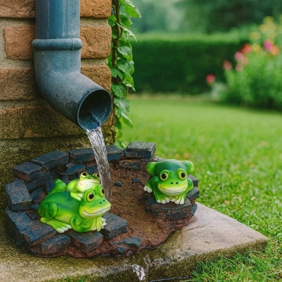 Sewer Pipe Water Receiving Ornament, Resin Decorative Figurine, Bathroom Sink Accessory, Kitchen Counter Decoration, Miniature Water Catcher, Functional Home Ornament
