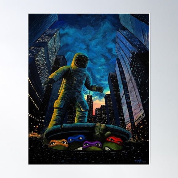 Sewer Surfers Poster Wall Art, Modern Wall Decor, 8x12 UNFRAMED