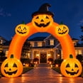 thumbnail image 1 of Sewinfla 10FT Halloween Inflatable Pumpkin Archway Decorations with Built-in LEDs Halloween Blow up Arch with Built-in Blower. Easy setup, Ideal for Indoor, Outdoor, Yard, and Lawn Decor., 1 of 11