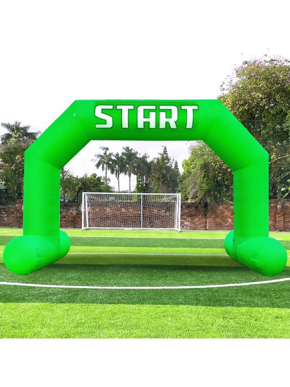 20FT Green Inflatable Arch Start Line &Finish Line Inflatable Arch with Powerful Blower Outdoor Hexagon Inflatable Archway for 5K Race Marathon School Sports Advertising & Commerce Event