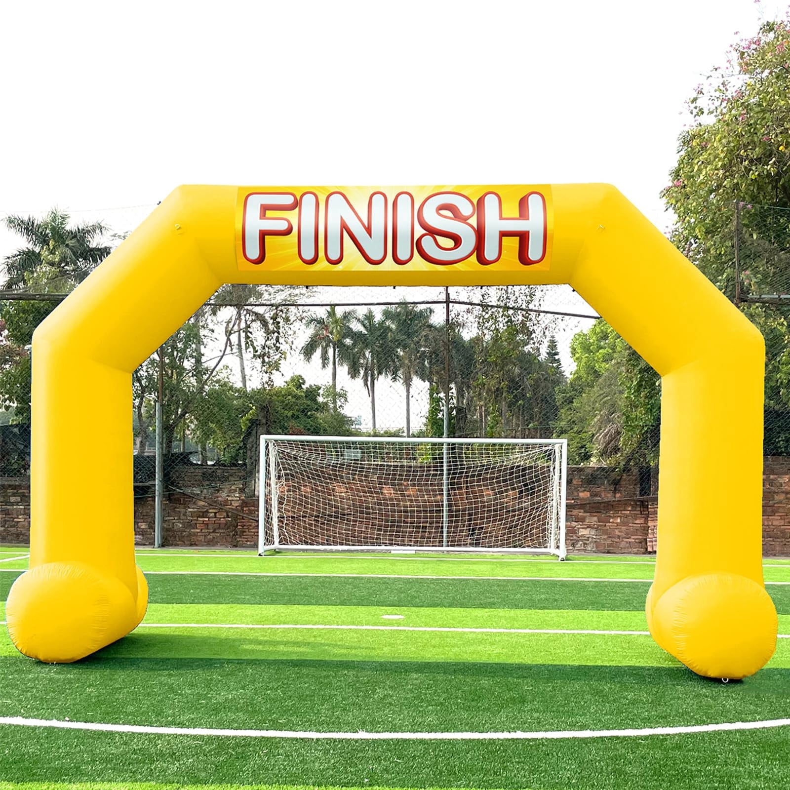 Sewinfla 20FT Yellow Inflatable Arch Start Line &Finish Line Inflatable ...