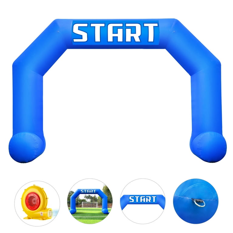 Sewinfla 20ft Inflatable Arch Blue with Start Finish Line Banners and  Powerful Blower Inflatable Archway for Race Outdoor Advertising Commerce