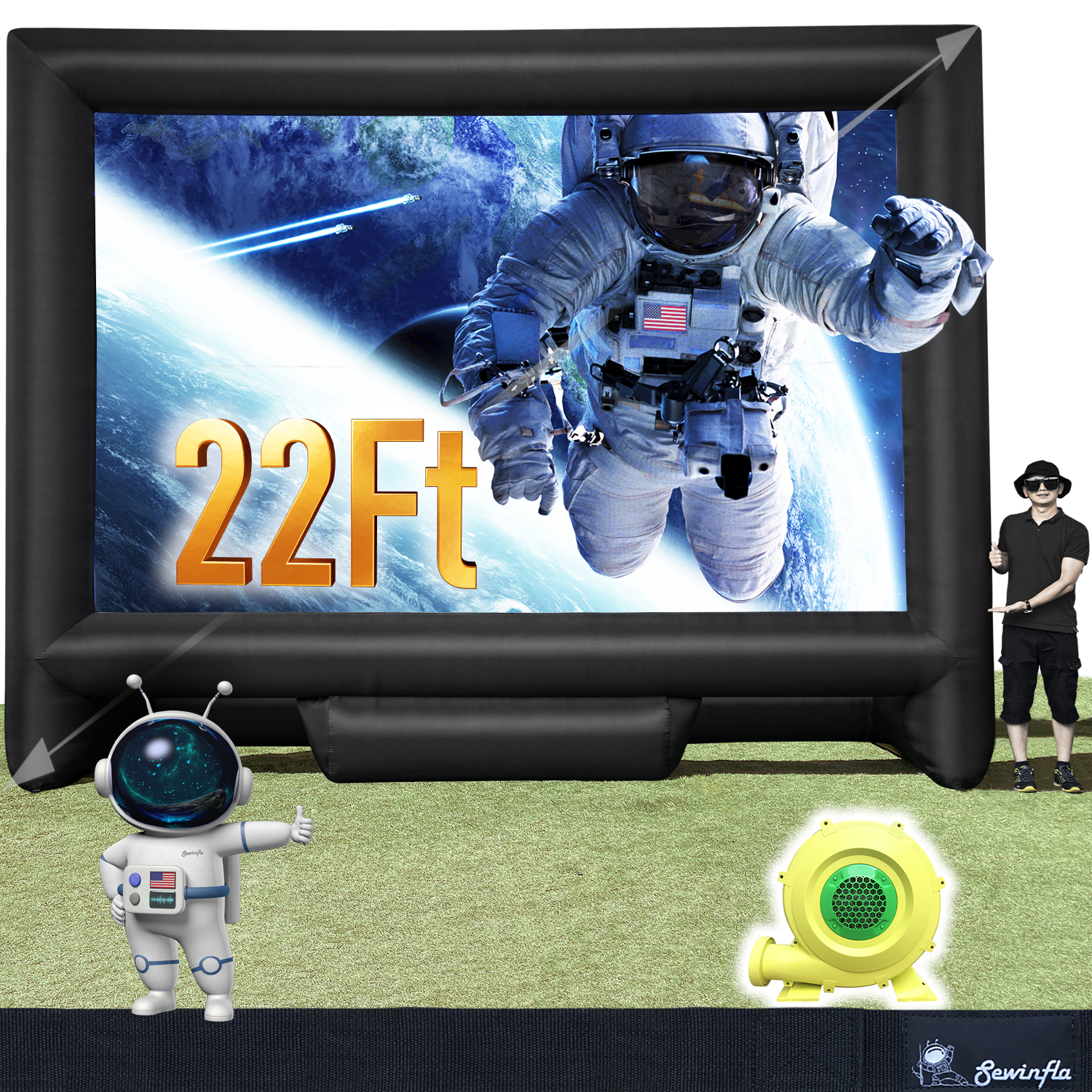 Airblown Inflatables Movie Screen with Storage Bag