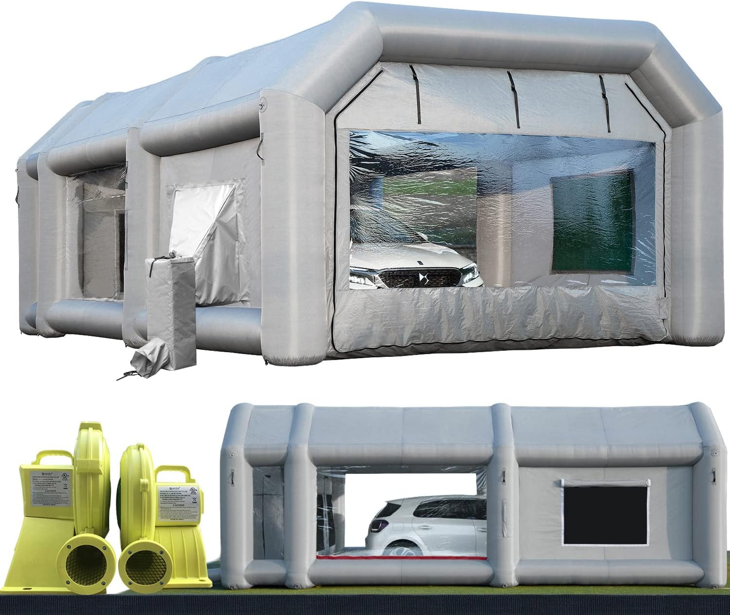 Sewinfla Indoor Inflatable Paint Booth with Air Draft Device 26x13x10Ft ...