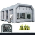 thumbnail image 1 of Sewinfla Indoor Inflatable Paint Booth with Air Draft Device 39x16.5x13Ft with Blowers, 1 of 8