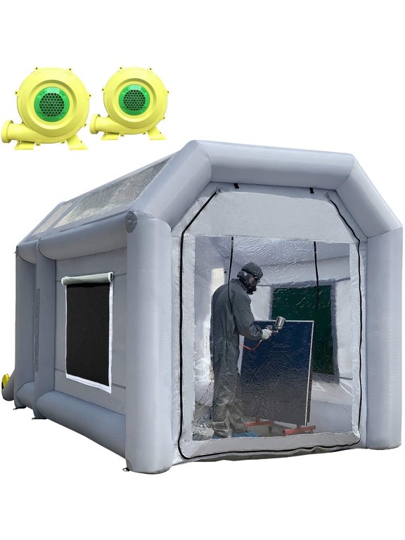 Inflatable Paint Booth 13x8.2x8.2Ft with Blowers Professional Inflatable Spray Booth