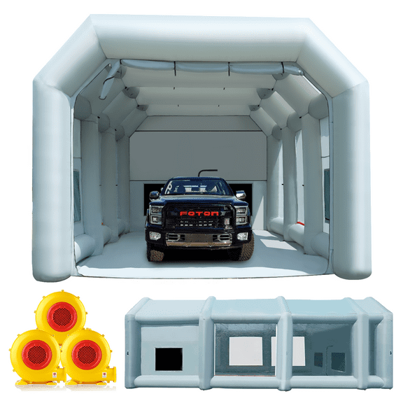 Sewinfla Inflatable Paint Booth 39x20x13Ft with Blowers Professional Inflatable Spray Booth Portable Car Painting Booth