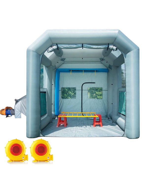 Professional Inflatable Paint Booth 12.5 x 11.2 x 11.2 FT with Air Extractor Device High-Efficiency Ventilation for Cars Furniture