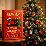 Sewing Advent Calendar, Christmas Countdown Calendar, 24 Days Sewing Gifts, Acrylic DIY Craft Surprise Box for Sewing Lovers
